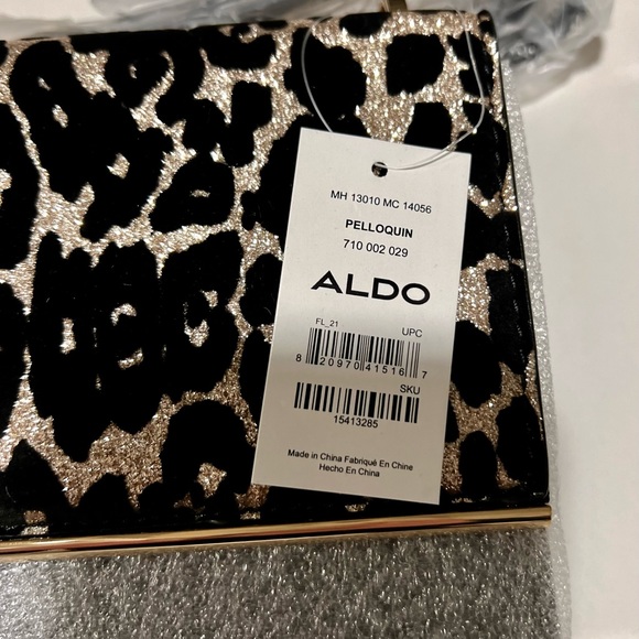 ALDO Metallic Leopard Pelloquin Crossbody Shoulder Bag - Picture 2 of 6